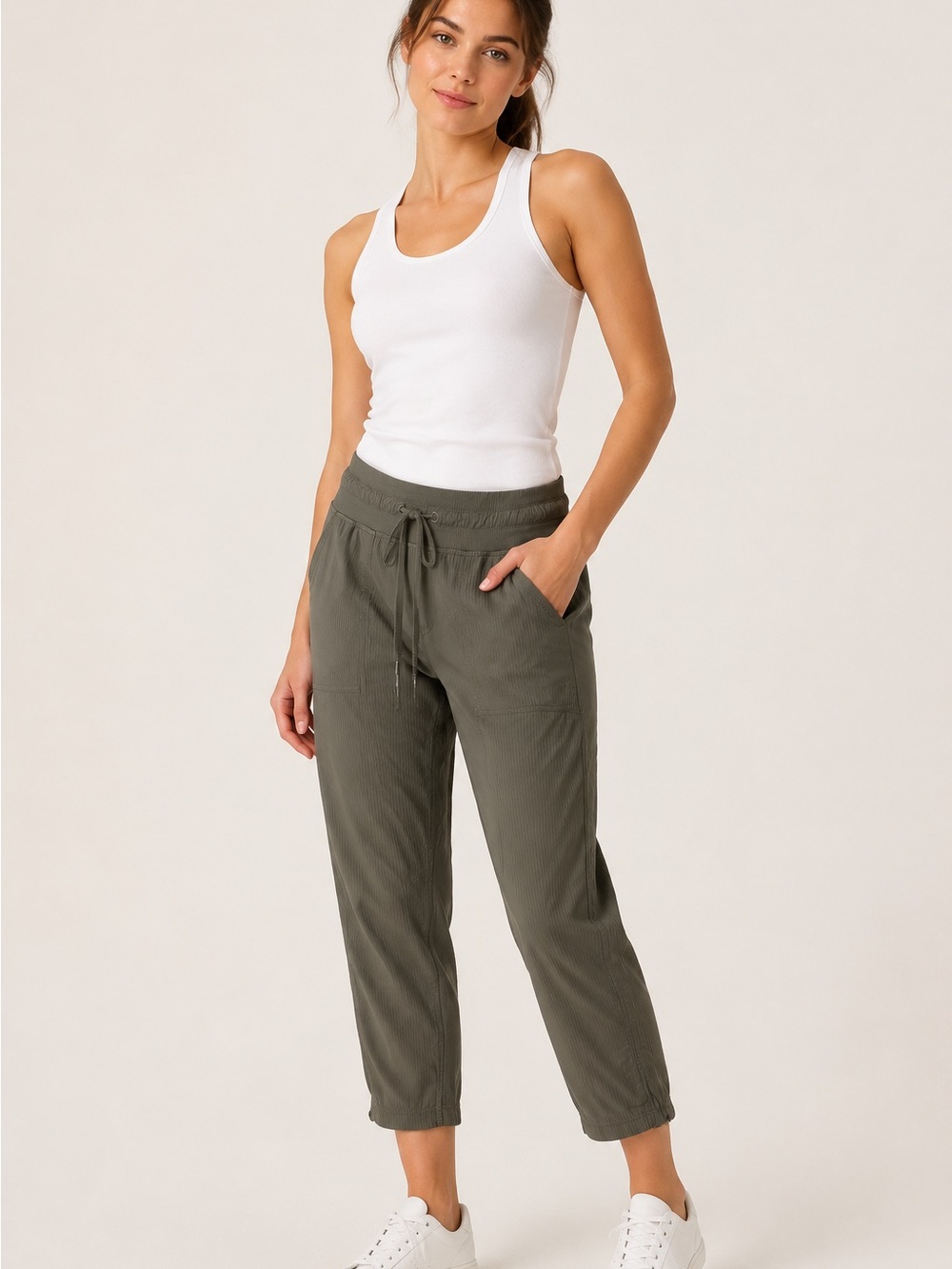 Lululemon Dance Studio Crop 25” Army Green 0